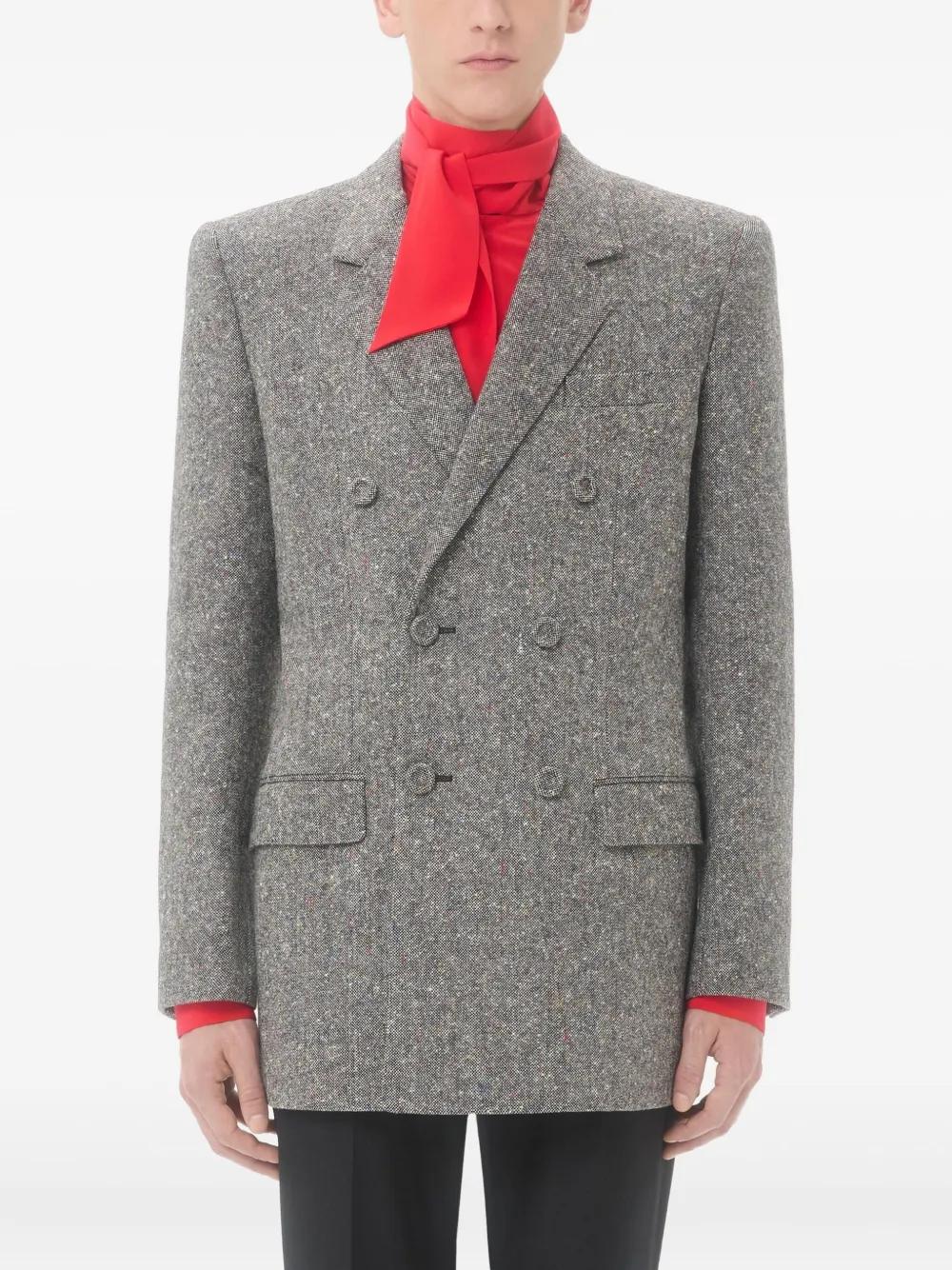 VALENTINO Textured Double-Breasted Blazer