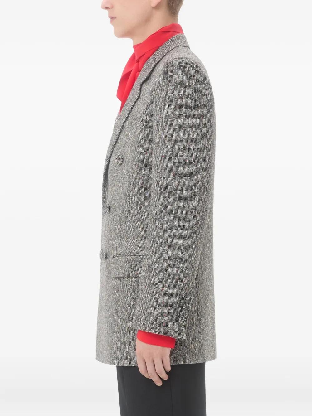 VALENTINO Textured Double-Breasted Blazer