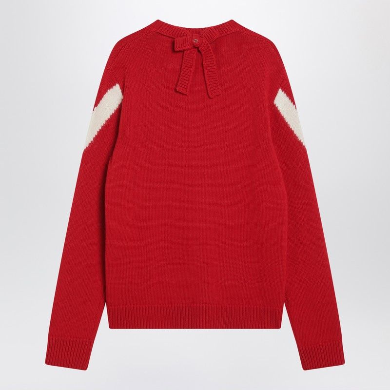 VALENTINO Men's V-Neck Sweater with Bow Detail