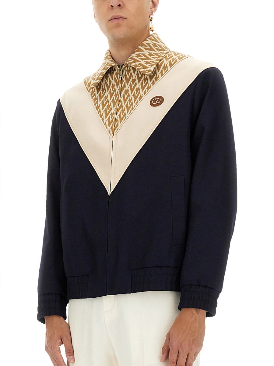 VALENTINO Multicolour Wool Sports Jacket for Men - FW25 Collection