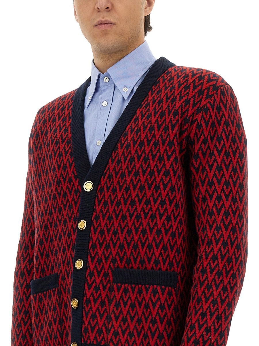VALENTINO Jacquard Patterned Cardigan - Men’s Regular Fit