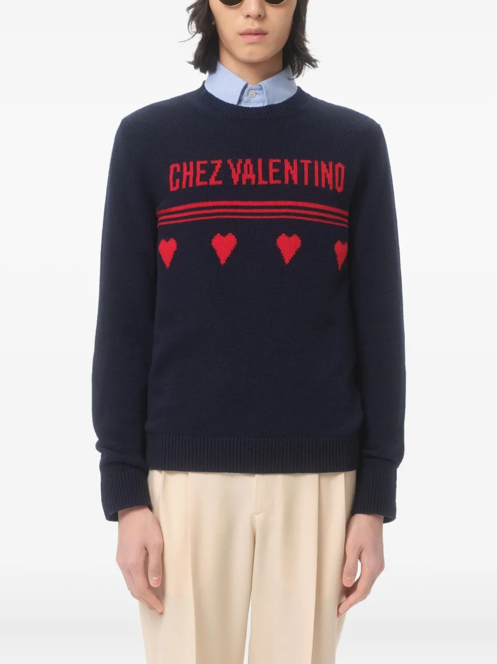 VALENTINO GARAVANI Men's Crew Neck Jumper - Medium