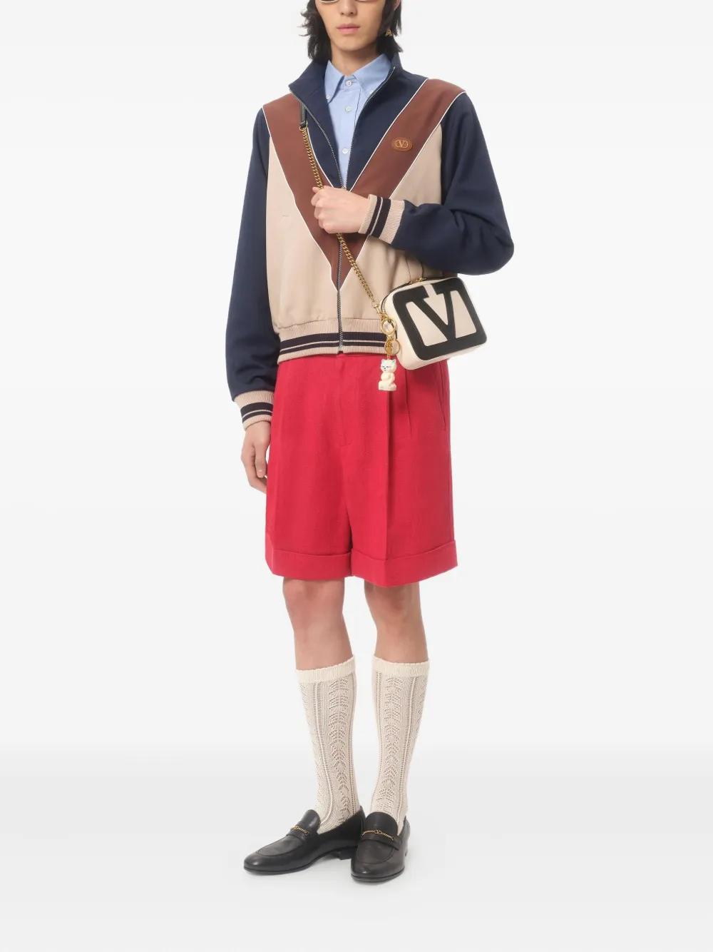 VALENTINO Zip-Up Sweatshirt with Vlogo Patch - Regular Fit