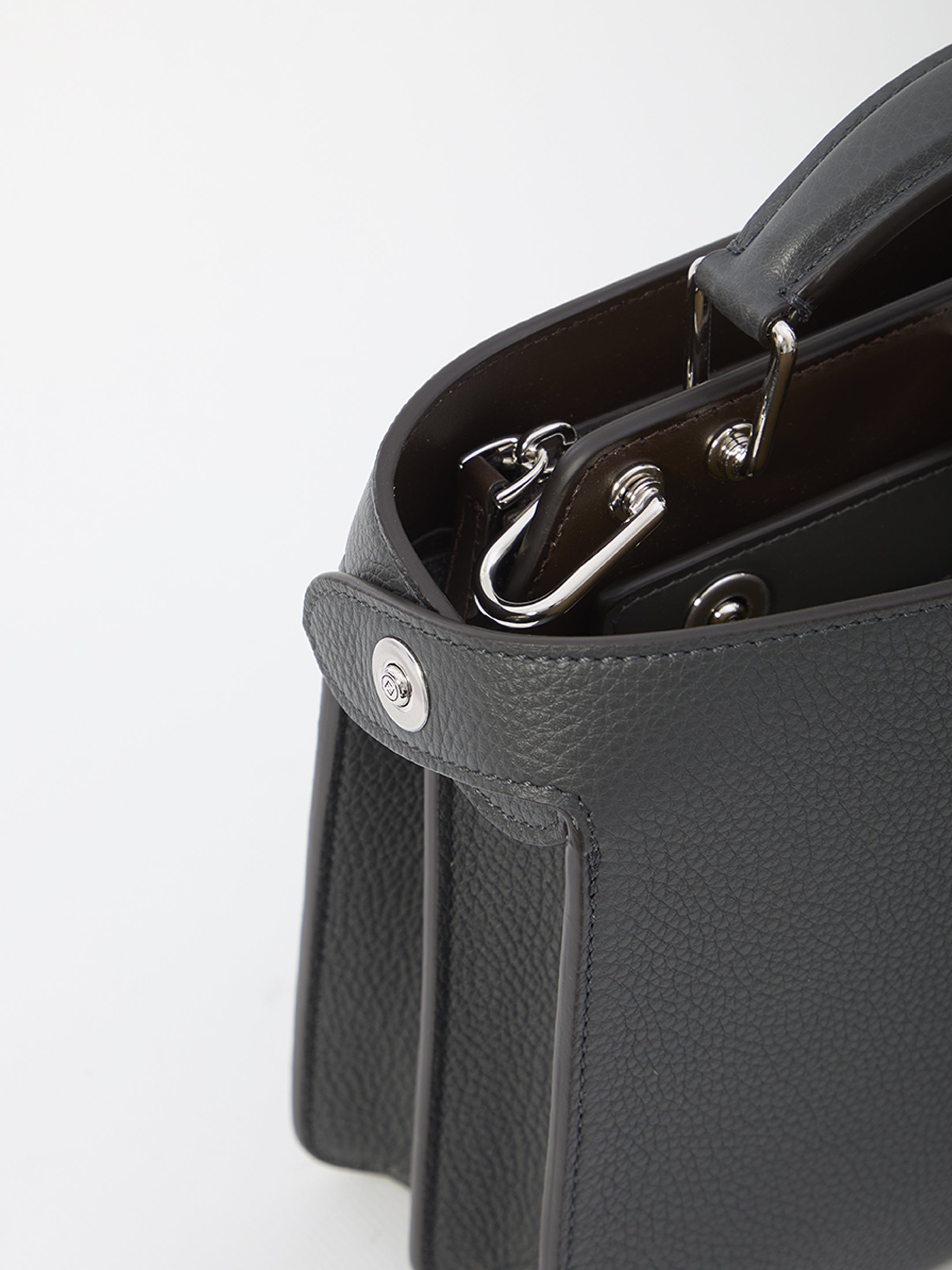 FENDI Mini Handbag with Fixed Top Handle and Adjustable Strap