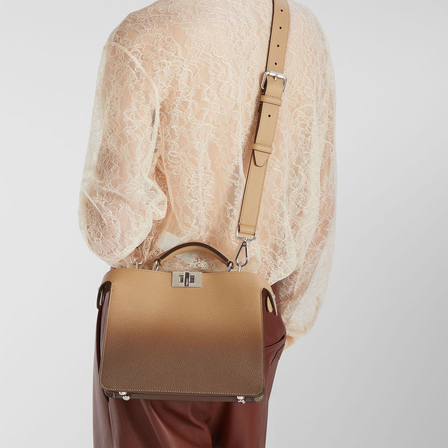 FENDI Mini Handbag with Twist-Lock Closure - FW25