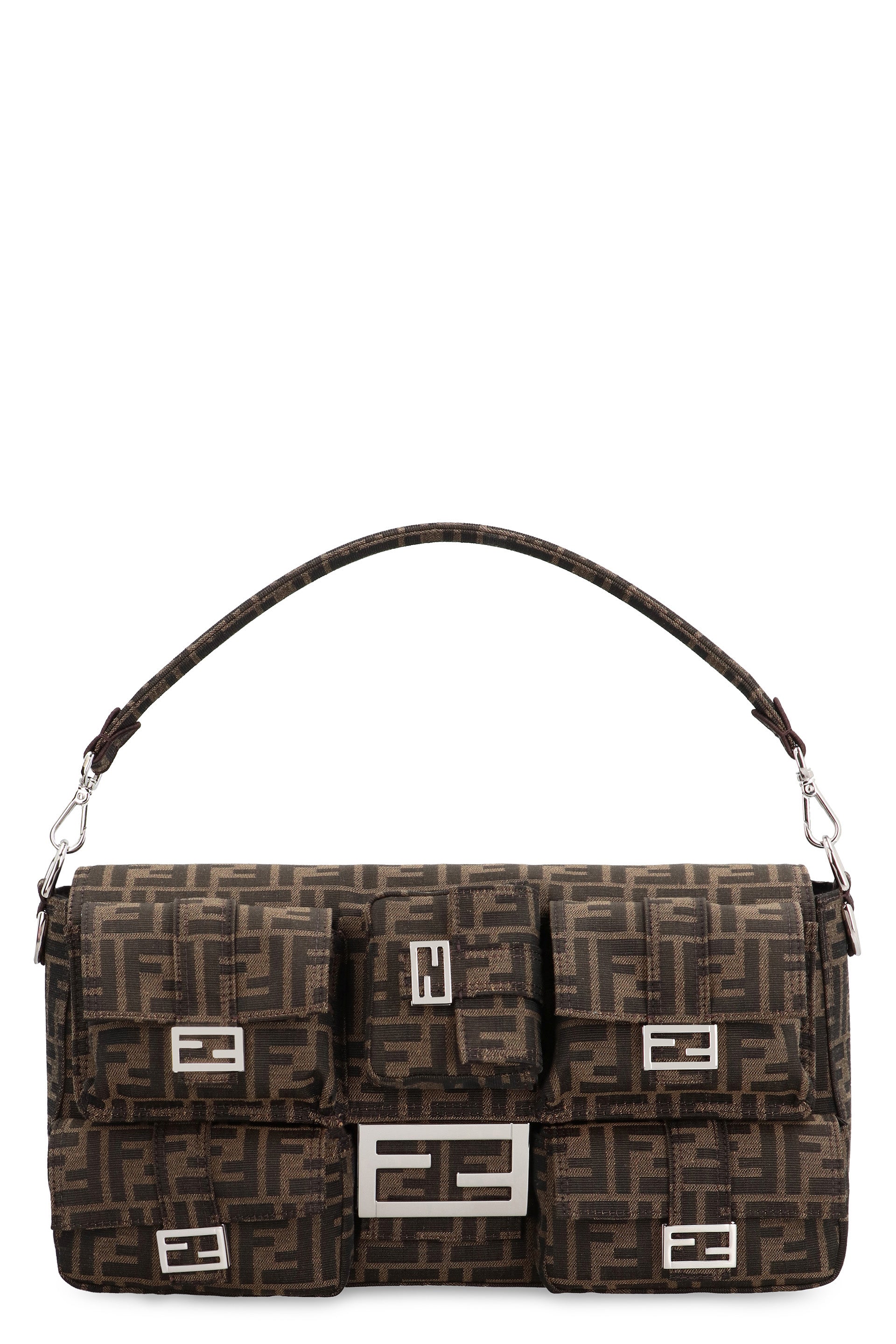 FENDI Maxi Multipocket Baguette Tote Handbag