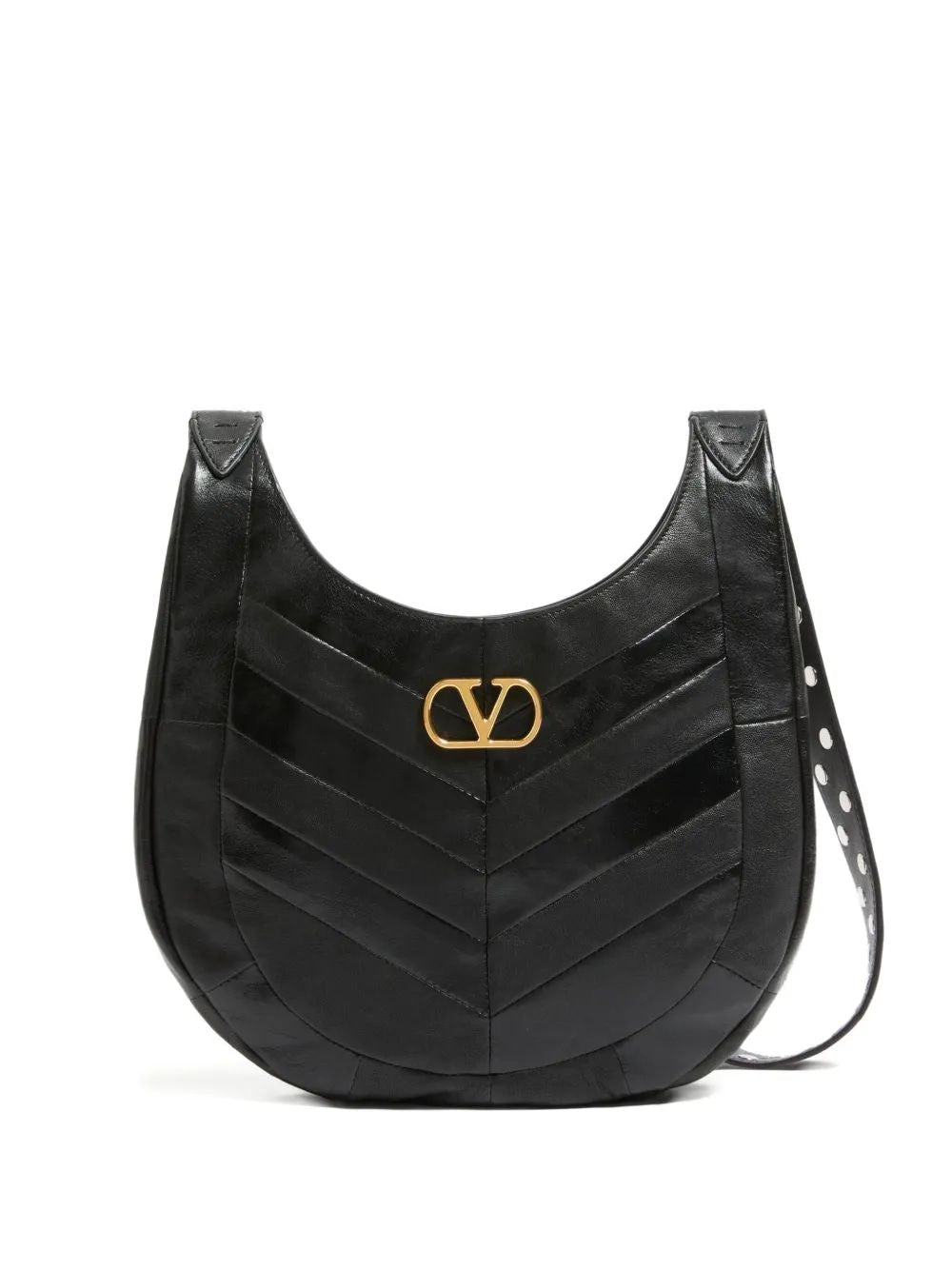 VALENTINO GARAVANI Small Hobo Handbag in Chevron Pattern