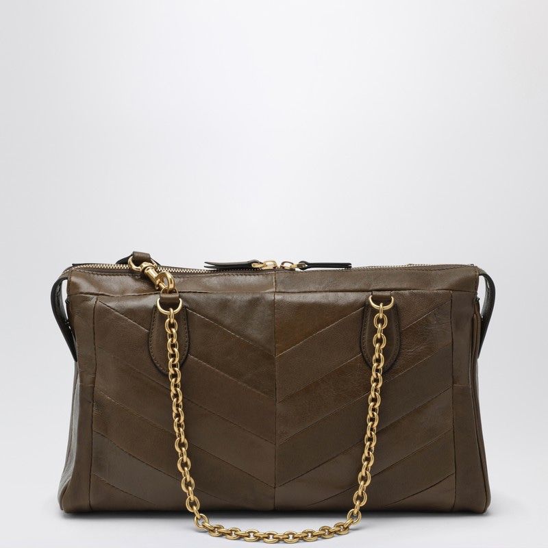 VALENTINO GARAVANI Chevron Pattern Handbag with Chain Handles