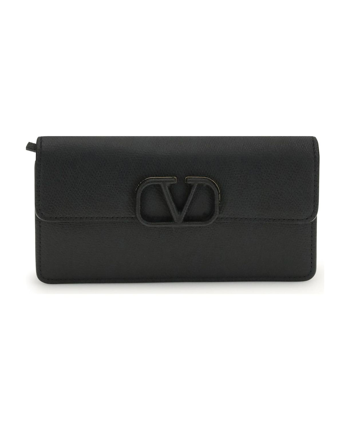 VALENTINO Mini Wallet with Strap | V Logo Signature