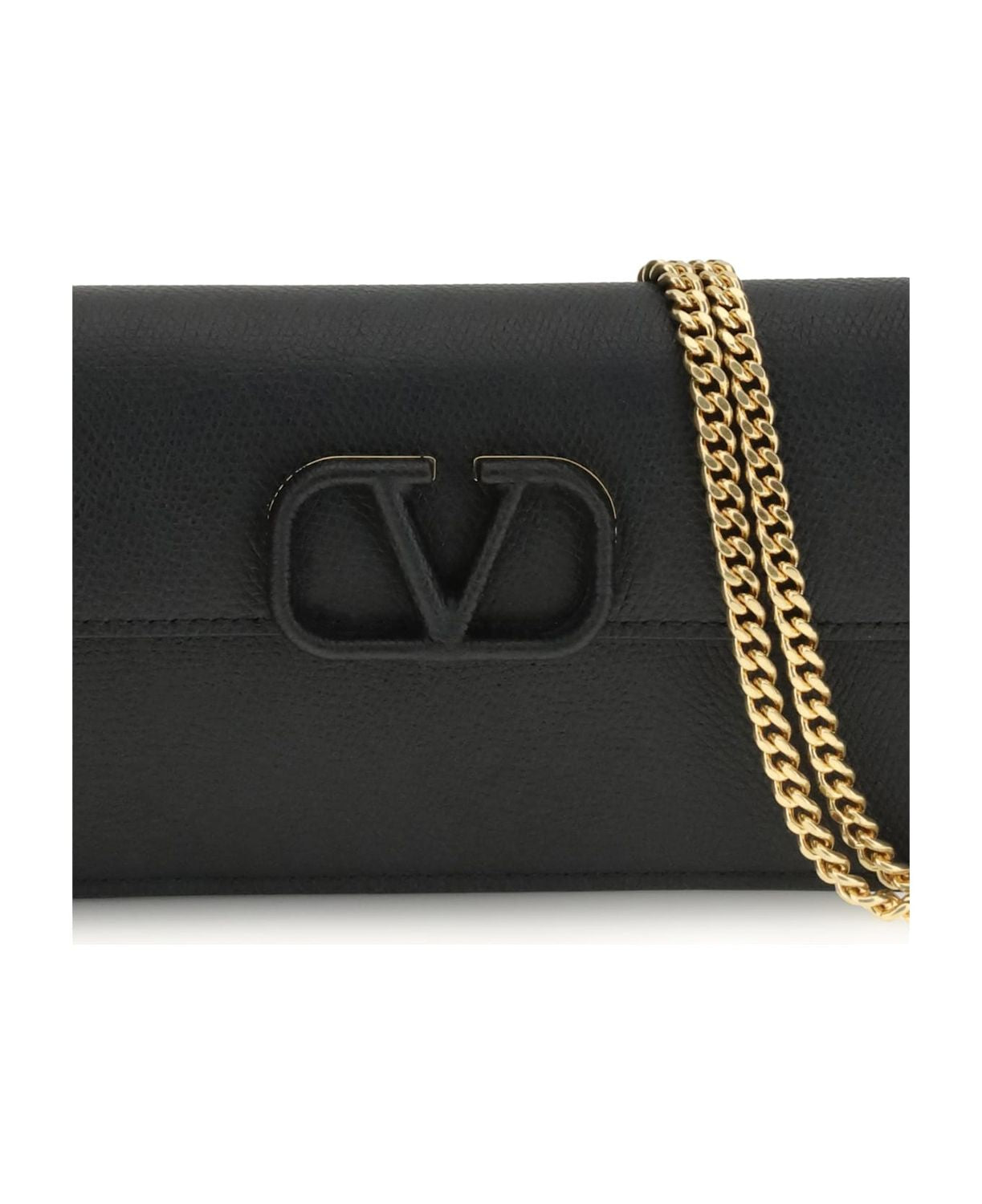VALENTINO Mini Wallet with Strap | V Logo Signature