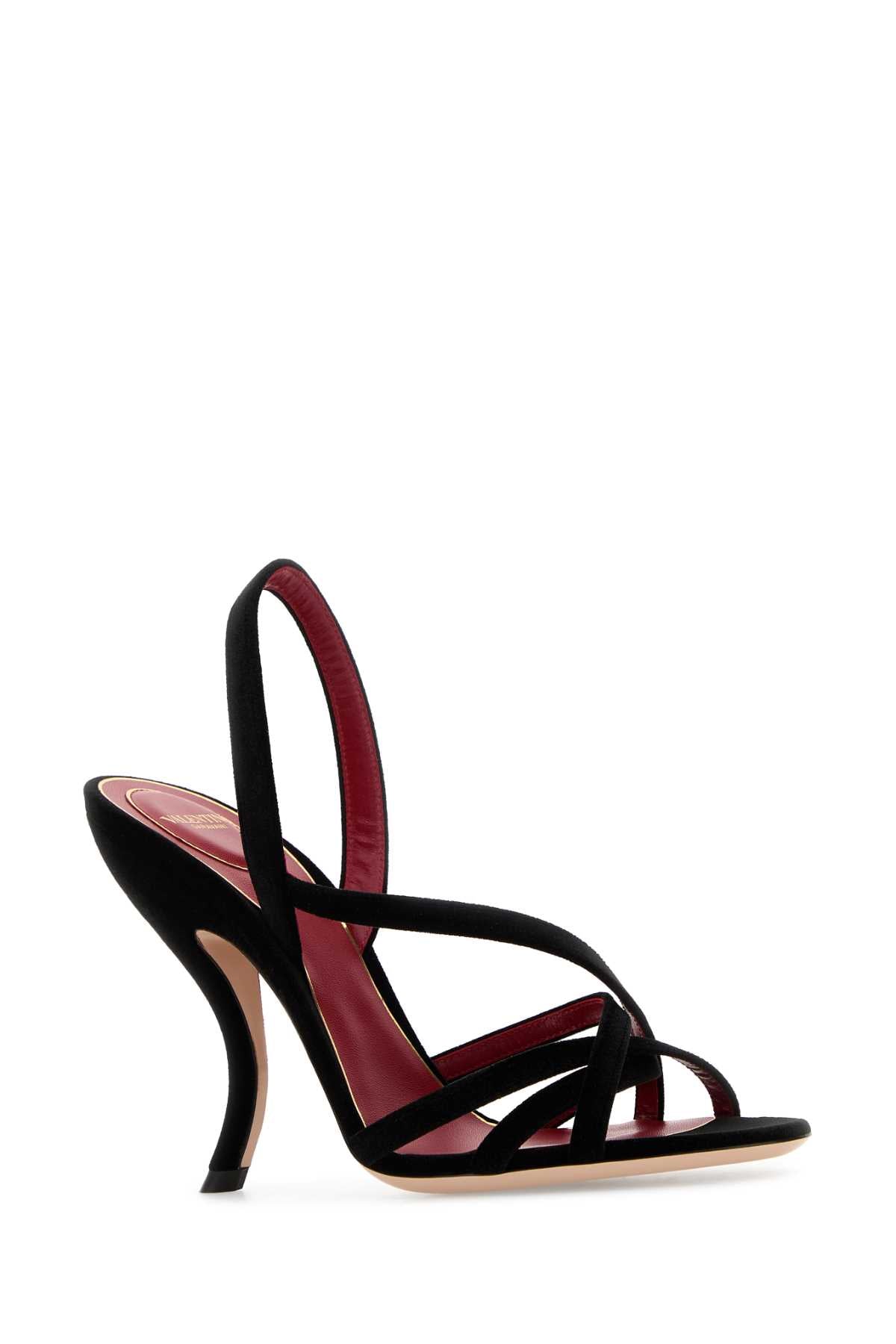 VALENTINO GARAVANI Velvet Logo Signature Sandals for Women