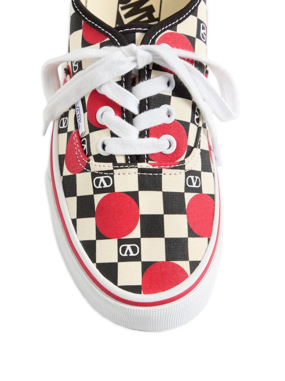 VALENTINO Big Dot Logo Check Sneakers for Women
