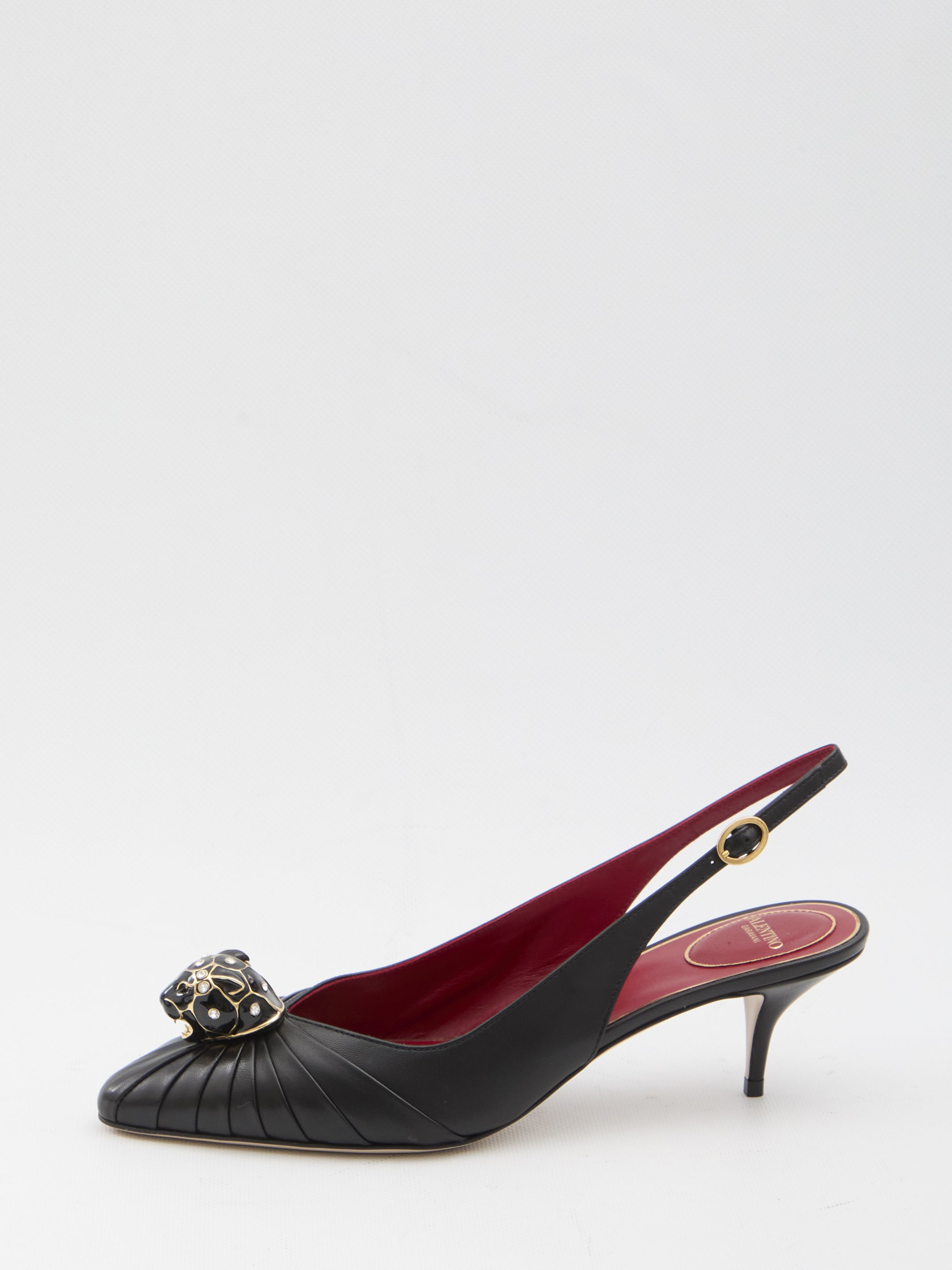 VALENTINO GARAVANI Elegant Slingback Pumps with Swarovski Detail - 5.5 cm Heel