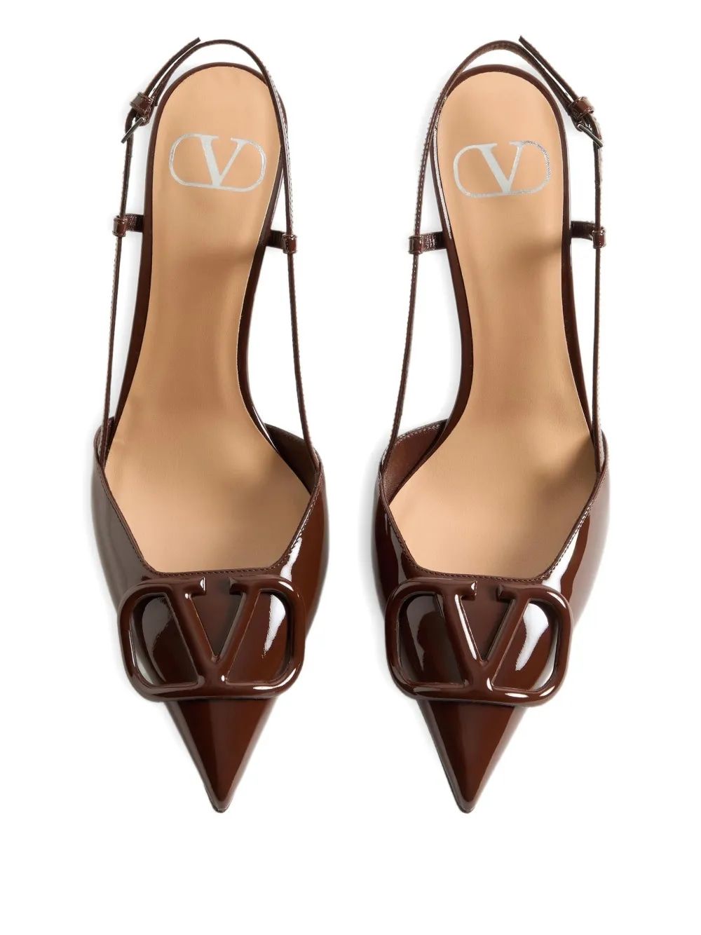 VALENTINO GARAVANI Timeless Slingback Patent Pumps - 8 cm Stiletto