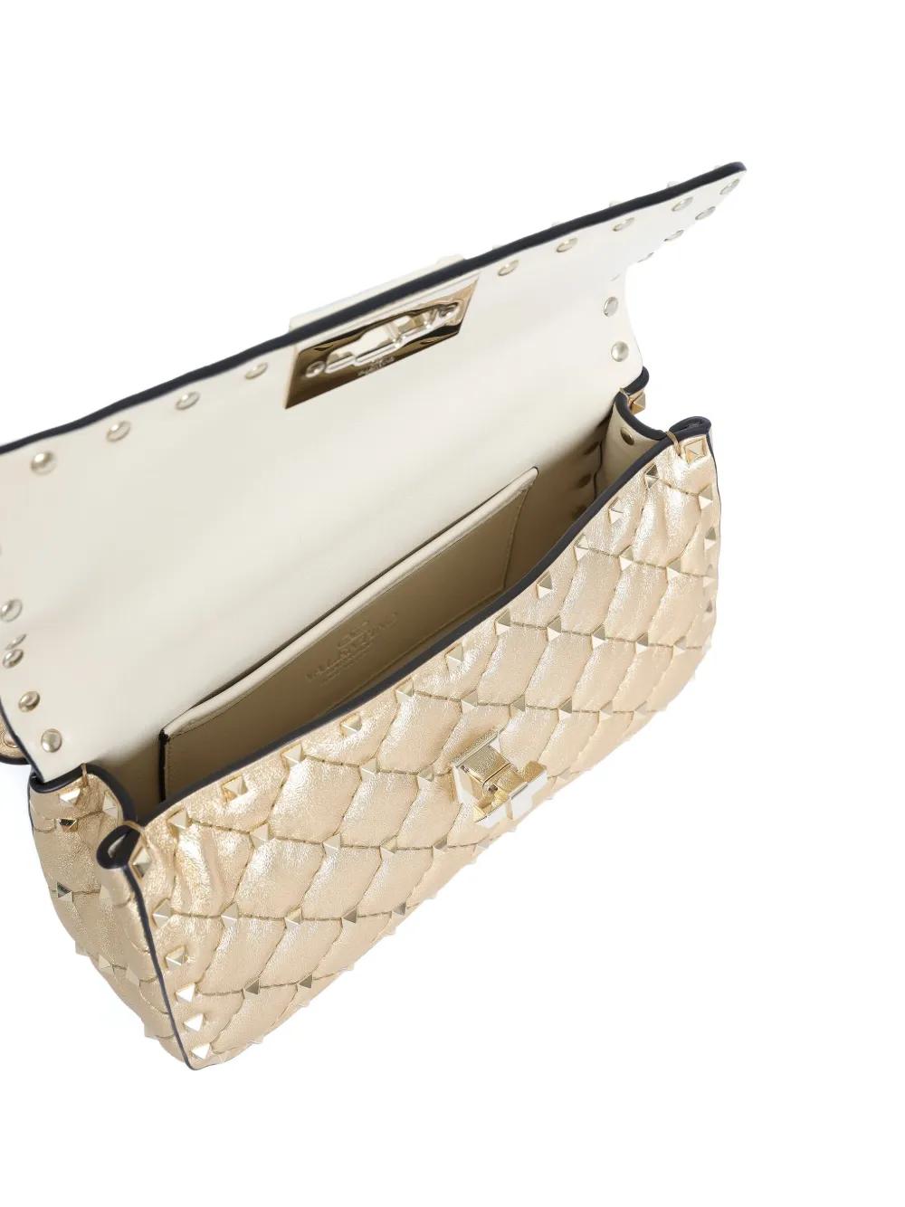 VALENTINO GARAVANI Mini Quilted Spike Handbag with Chain