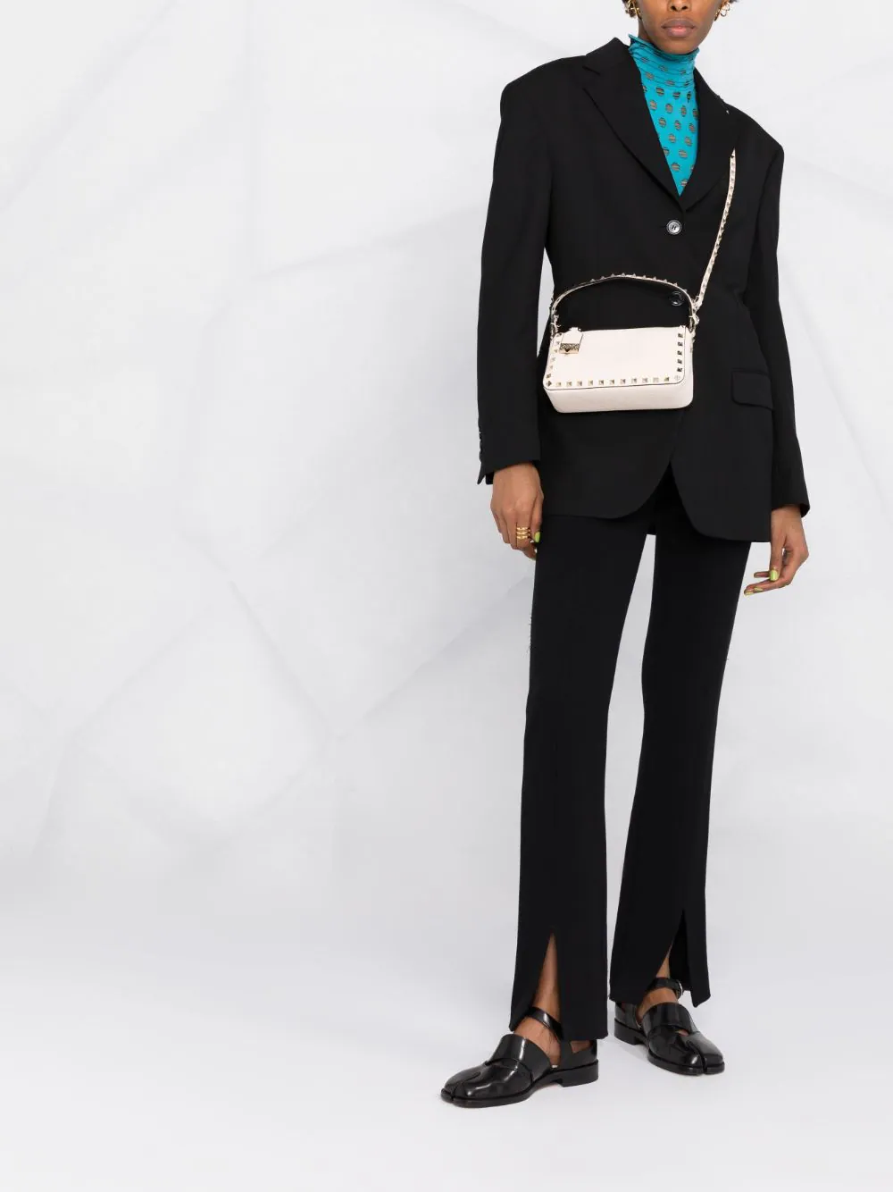 VALENTINO GARAVANI Mini Grained Calfskin Shoulder Handbag