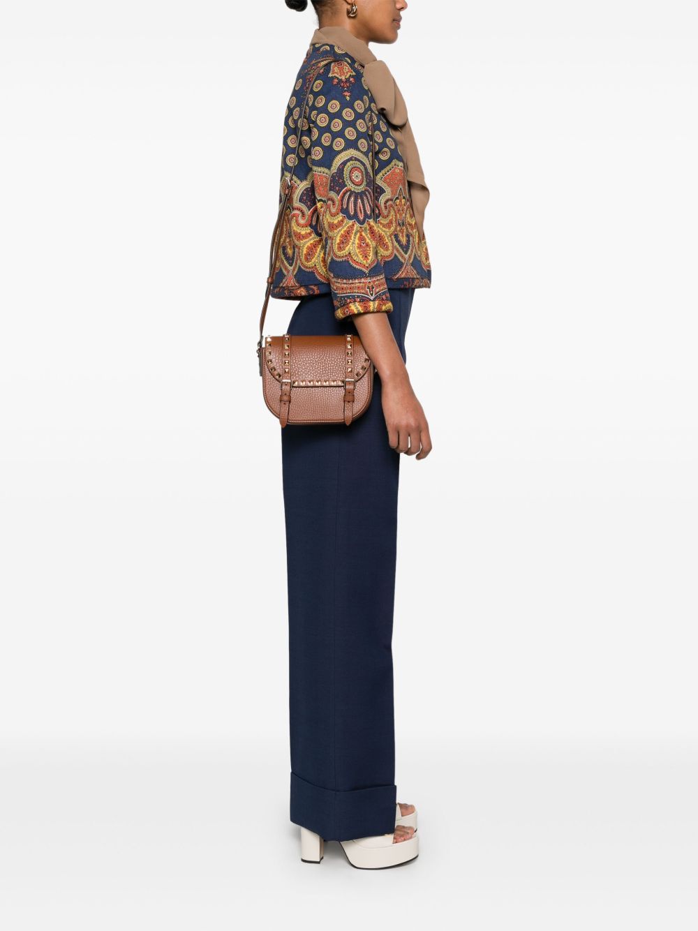 VALENTINO GARAVANI Mini Crossbody Bag with Gold Studs