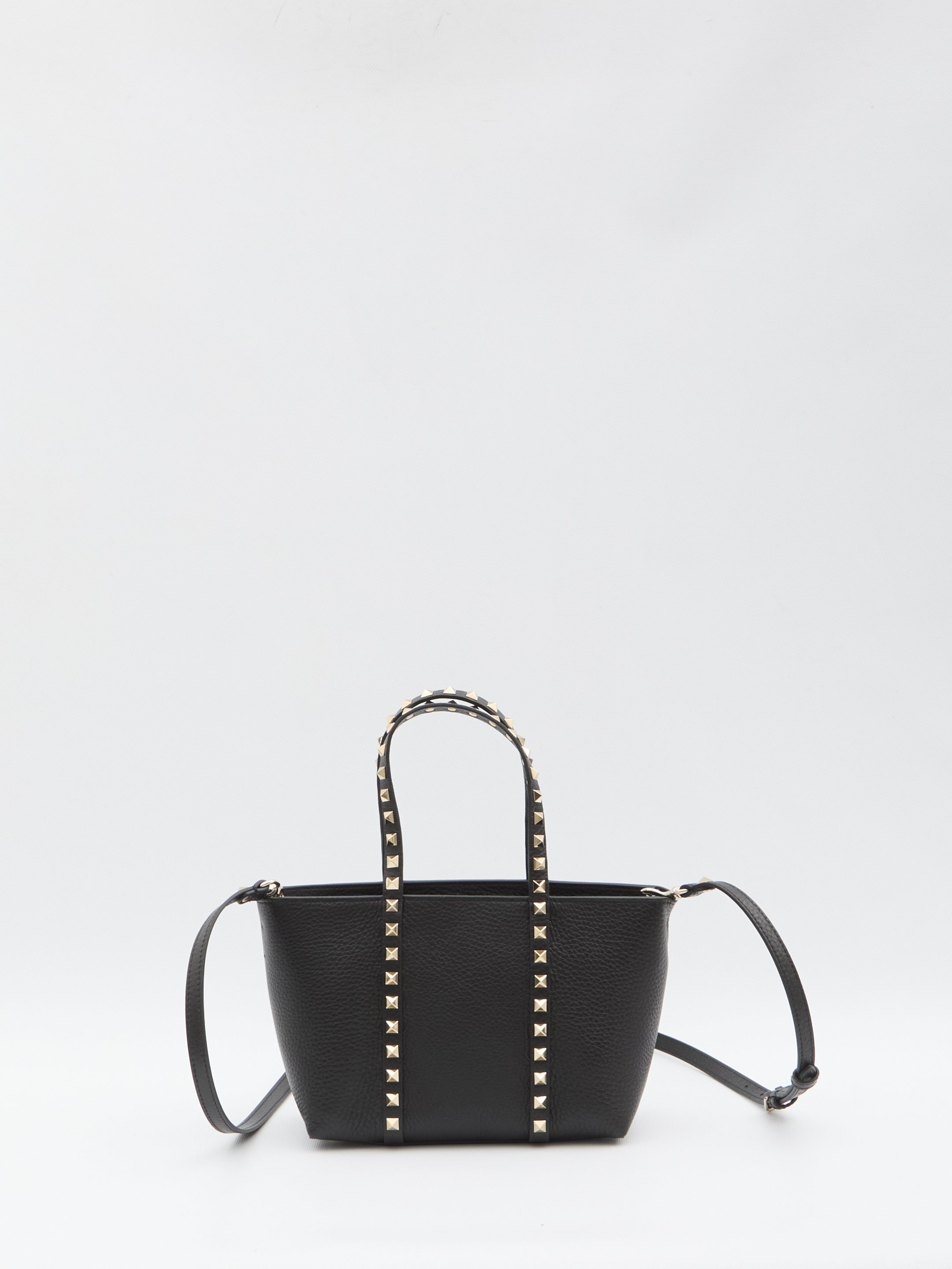 VALENTINO GARAVANI Mini Studded Leather Shopping Handbag