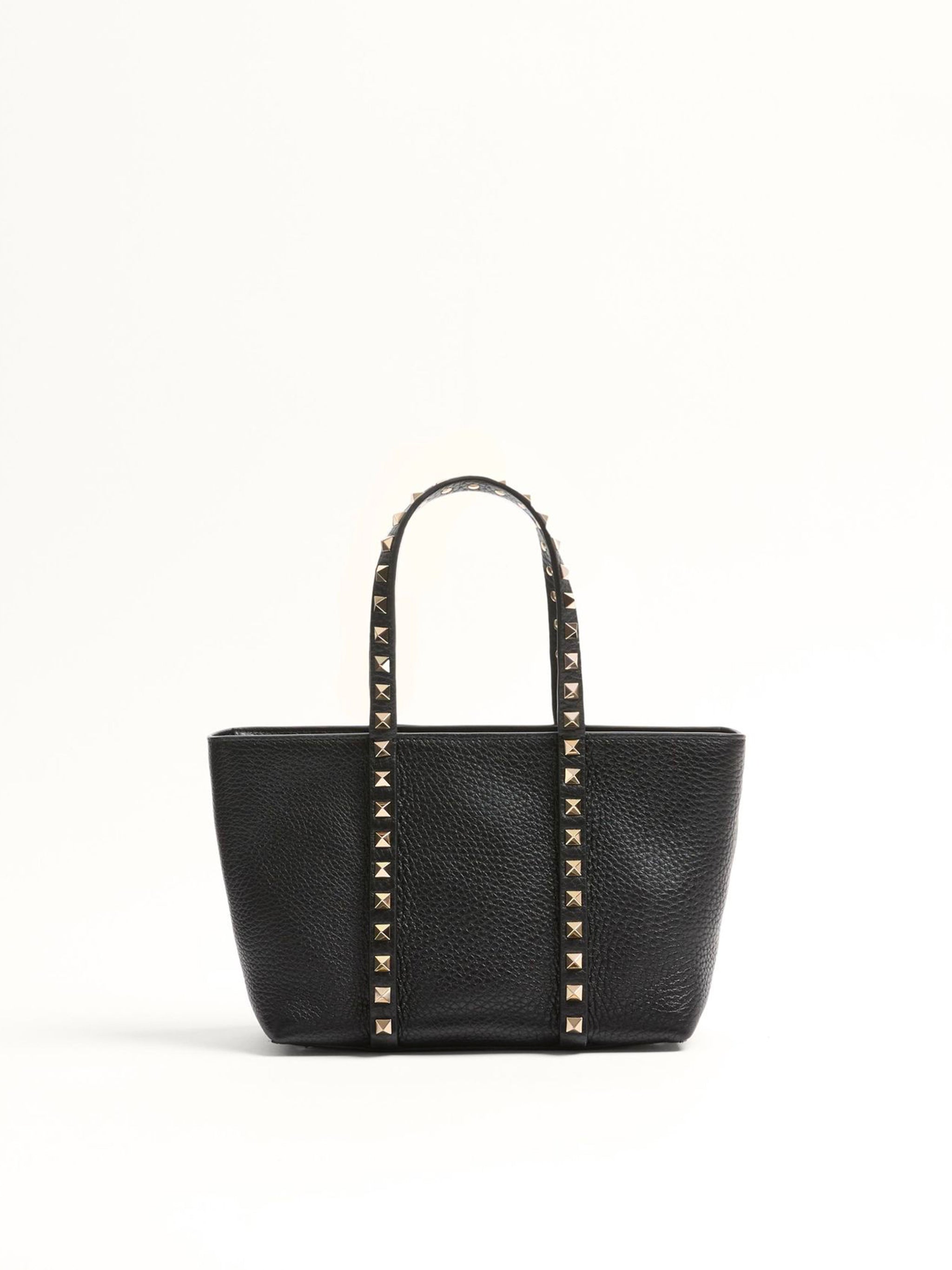 VALENTINO GARAVANI Mini Studded Leather Shopping Handbag