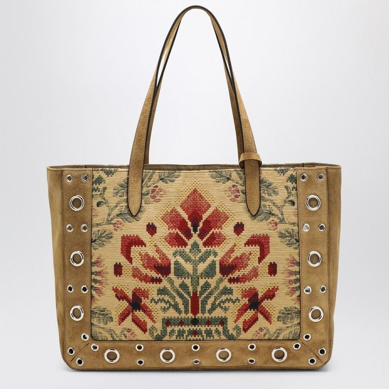 VALENTINO GARAVANI Medium Floral Pattern Tote Handbag