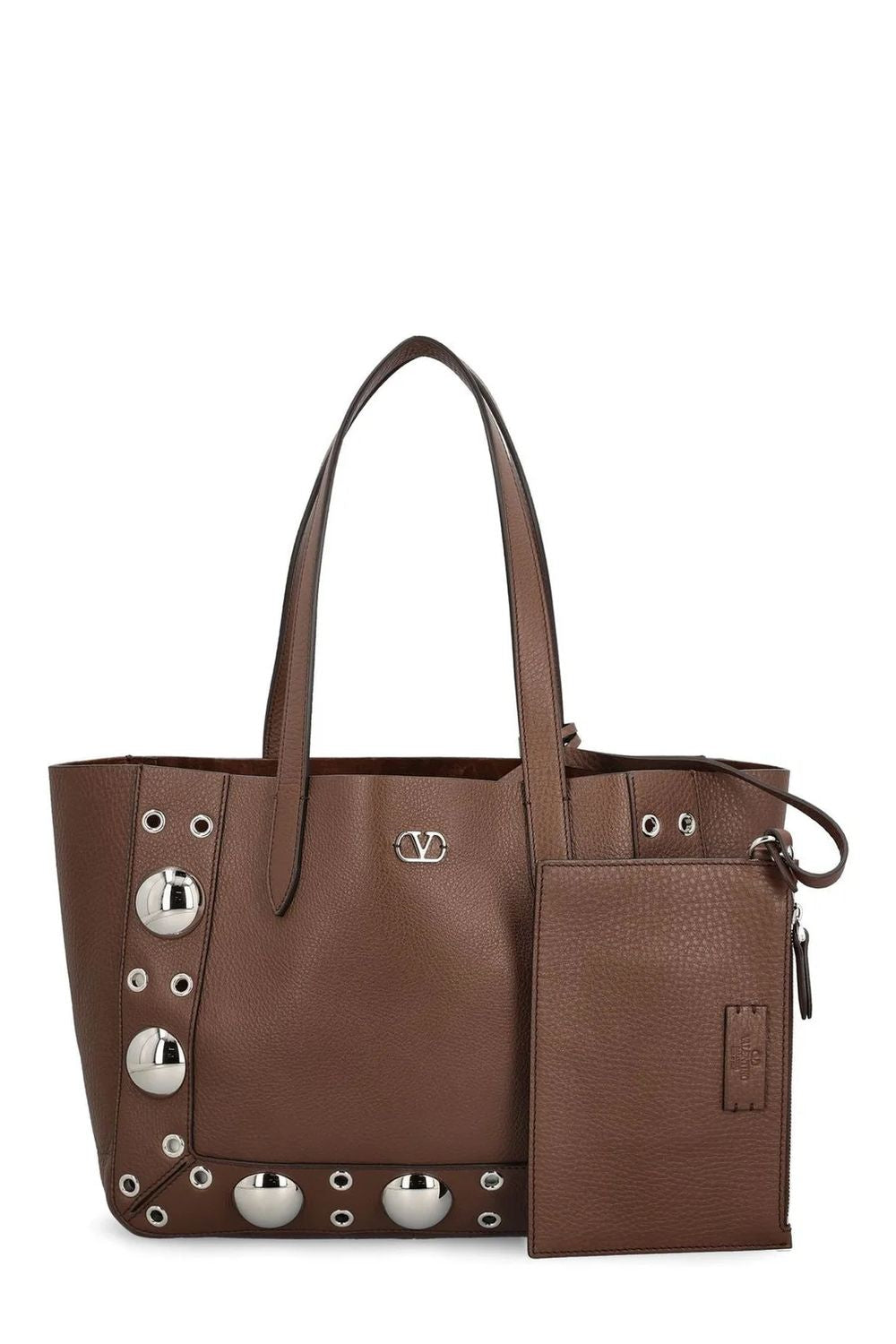 VALENTINO GARAVANI Mini Leather Shopping Tote Handbag