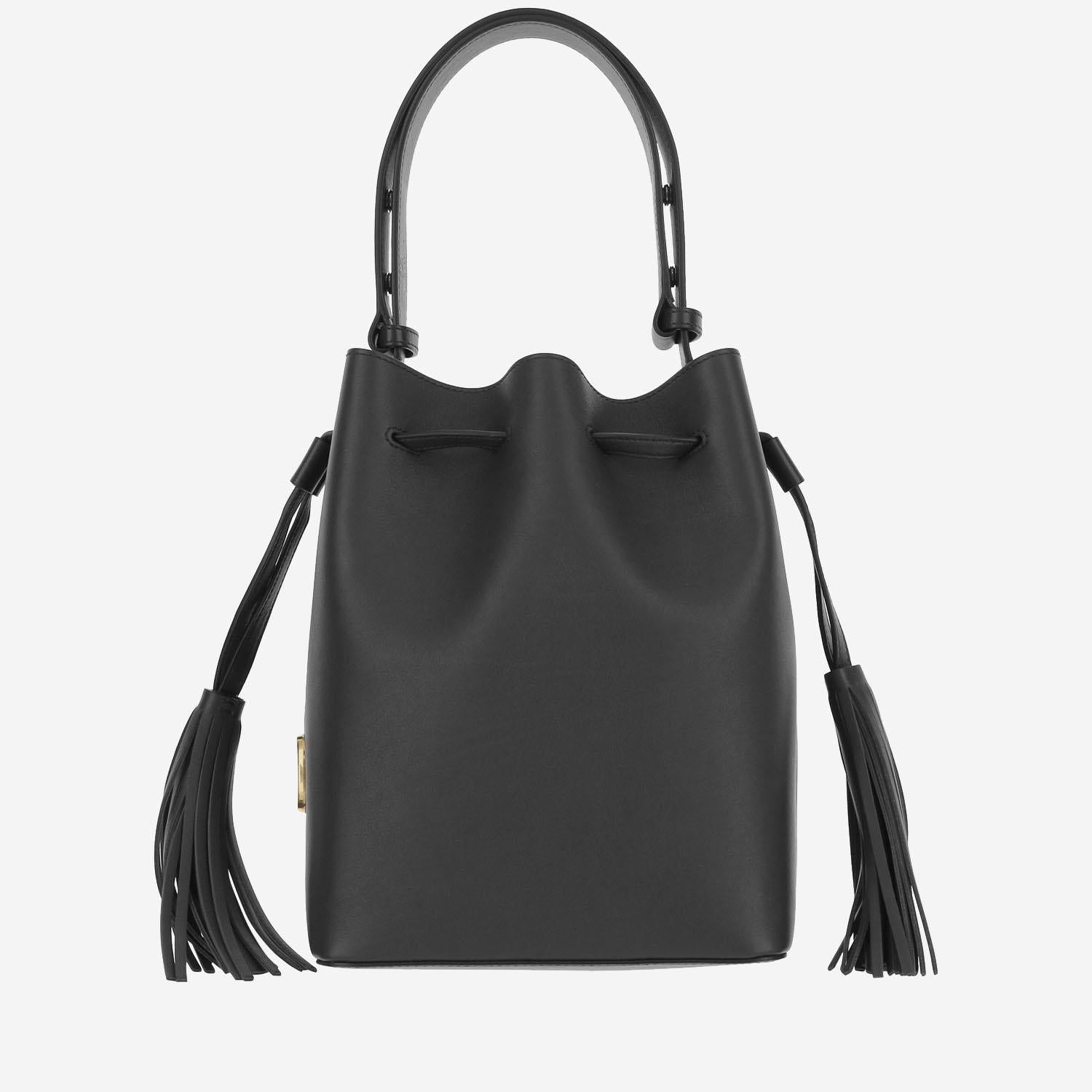 VALENTINO GARAVANI Mini Drawcord Bucket Handbag with Tassel Detail