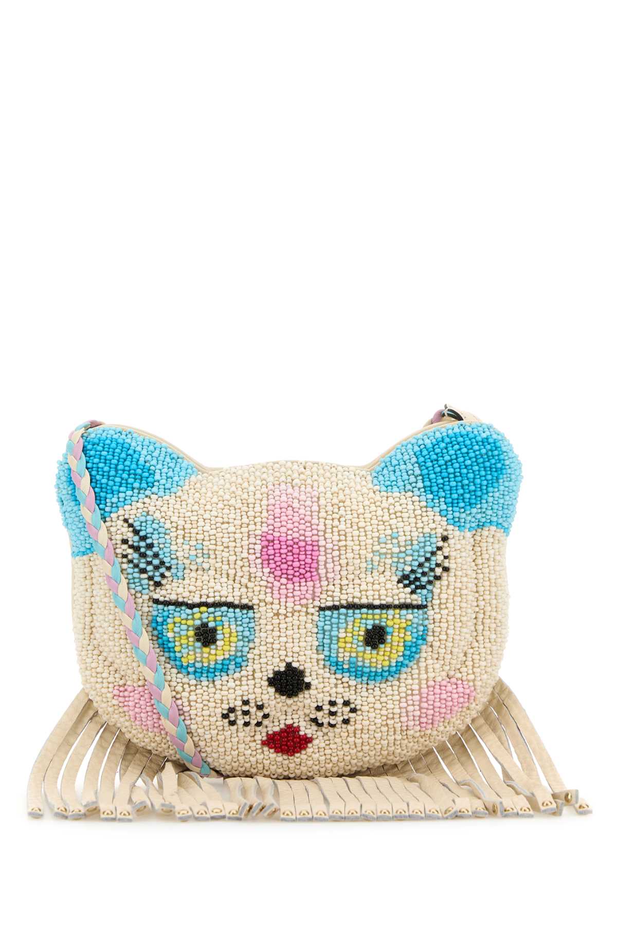 VALENTINO GARAVANI Embellished Leather Le Chat Mini Crossbody Handbag