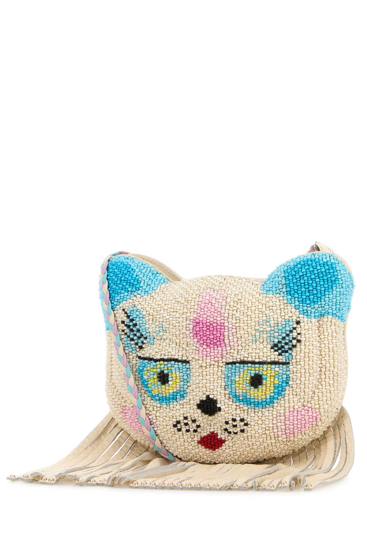 VALENTINO GARAVANI Embellished Leather Le Chat Mini Crossbody Handbag