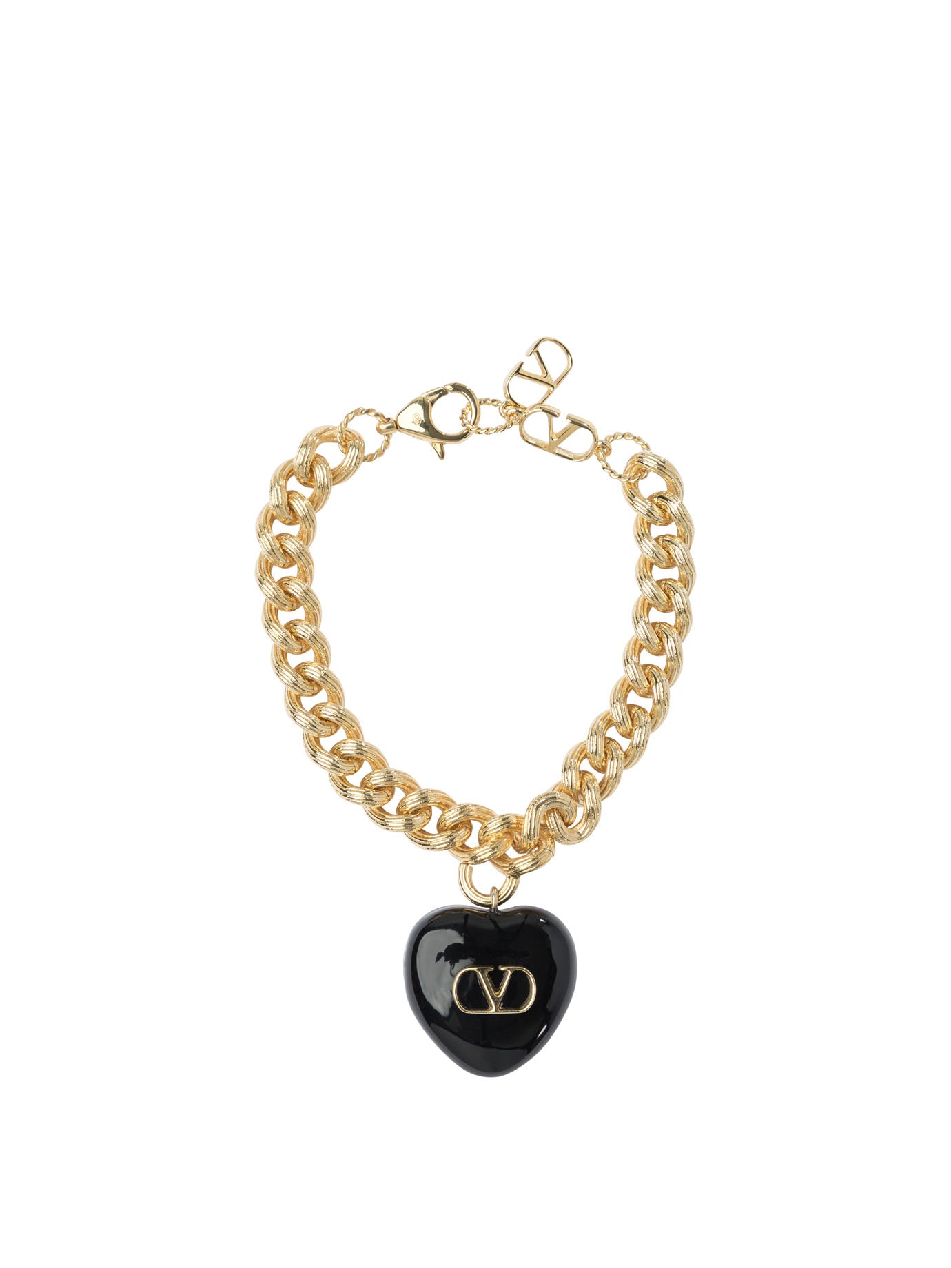 VALENTINO GARAVANI Elegant Heart Charm Bracelet with Adjustable Lengths (S/M)
