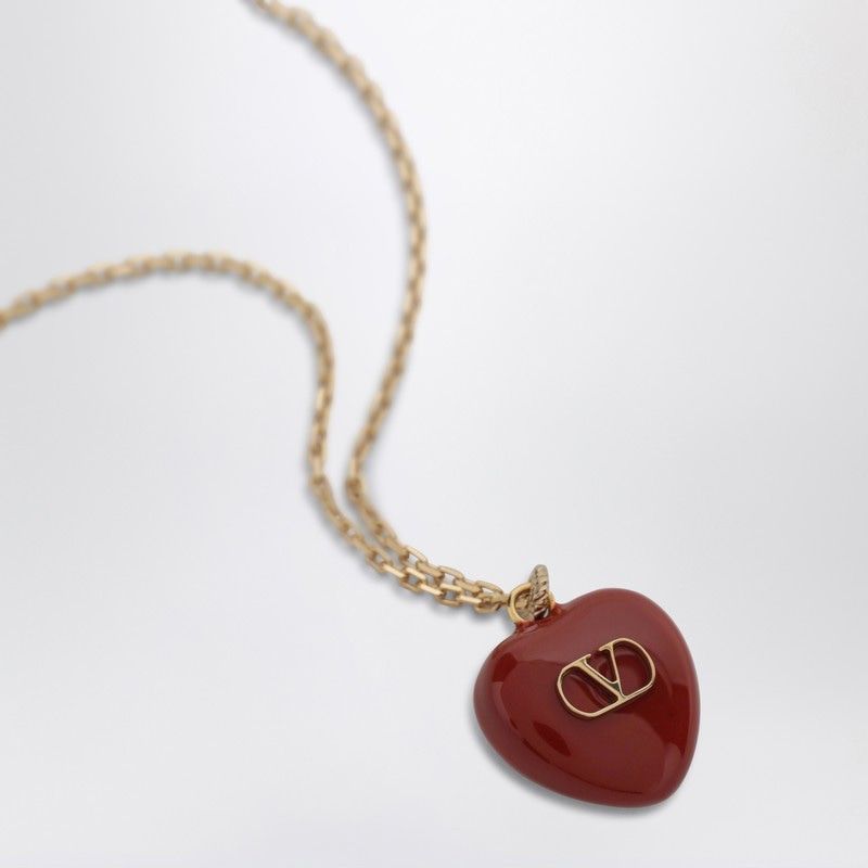 VALENTINO GARAVANI Puffed Heart Pendant Necklace