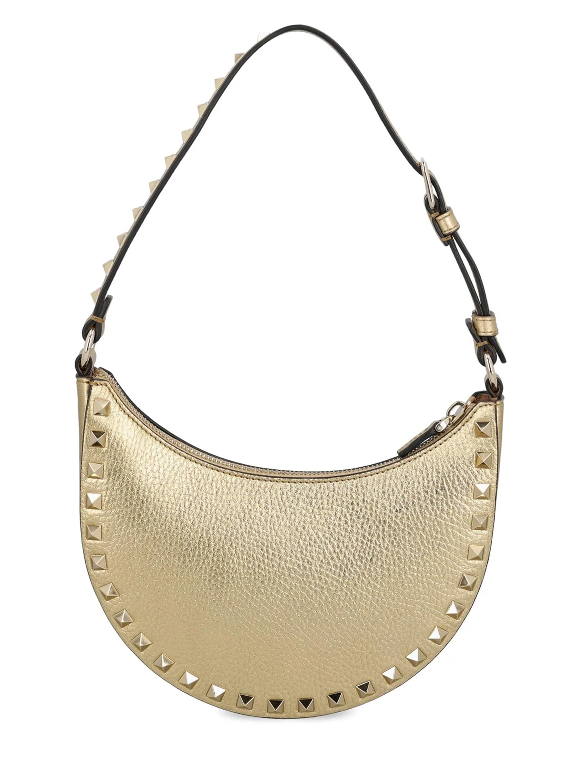VALENTINO GARAVANI Mini Rockstud Leather Hobo Handbag