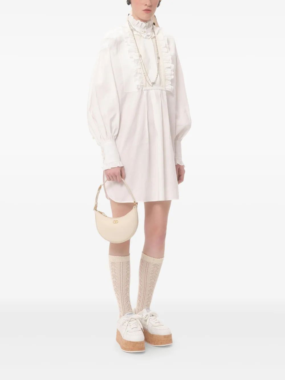 VALENTINO Mini Hobo Handbag with Signature Logo