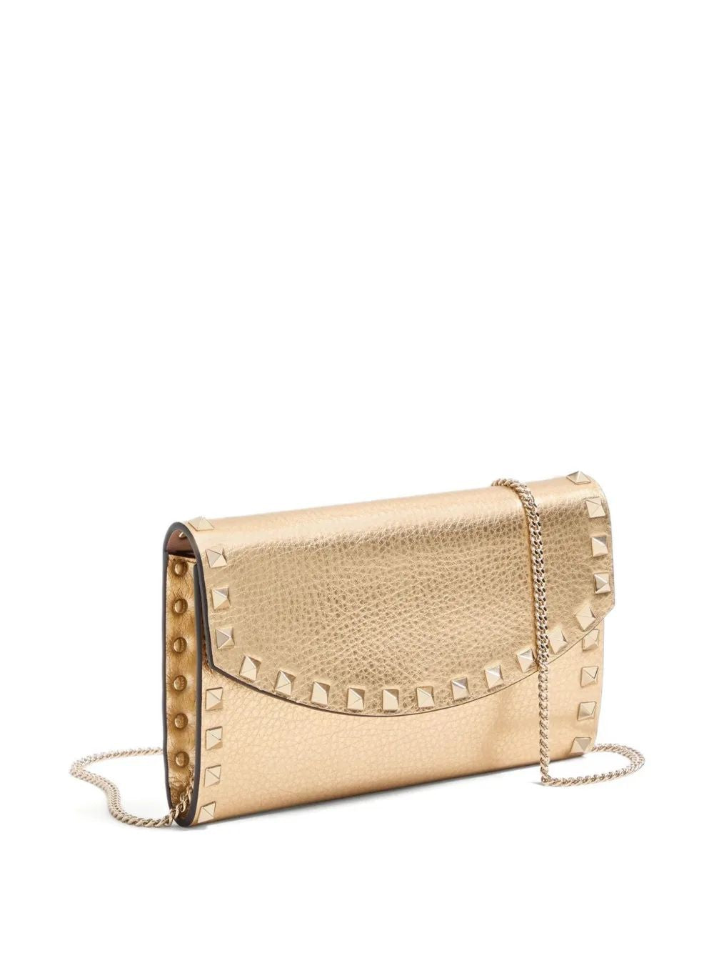 VALENTINO GARAVANI Mini Leather Rockstud Wallet with Strap
