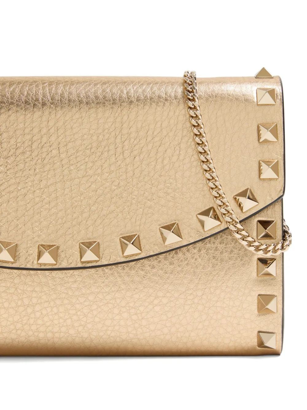 VALENTINO GARAVANI Mini Leather Rockstud Wallet with Strap