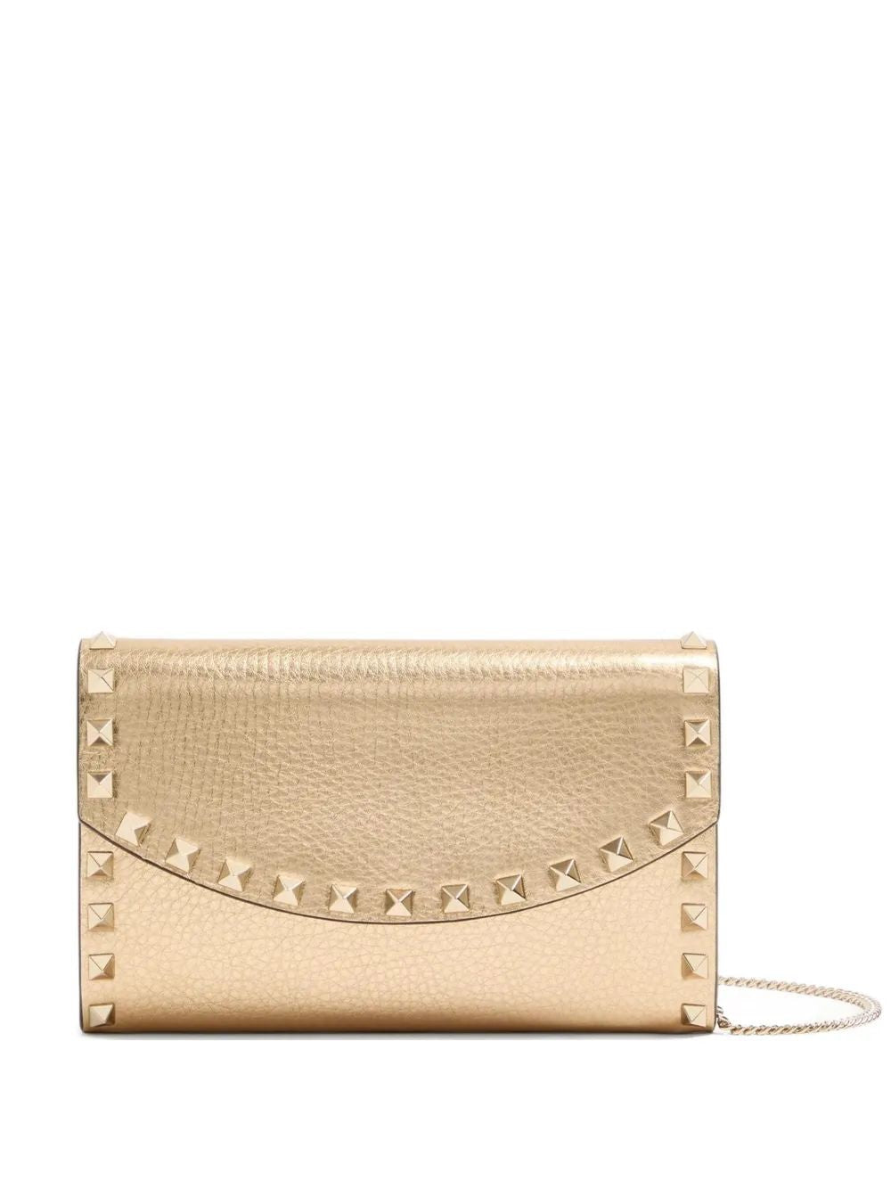 VALENTINO GARAVANI Mini Leather Rockstud Wallet with Strap
