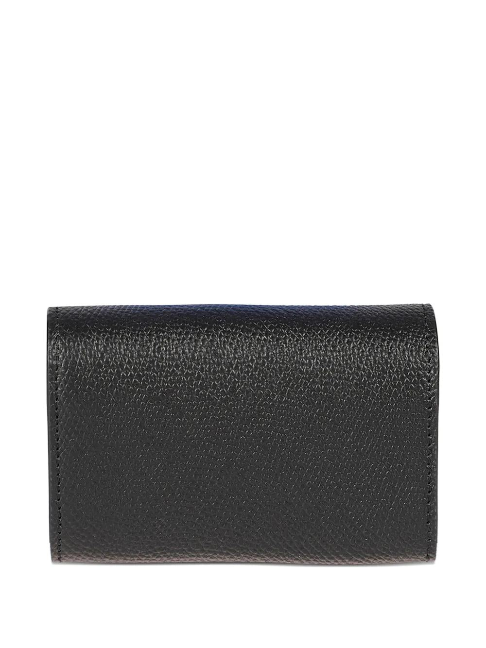 VALENTINO GARAVANI Leather Wallet with Logo Plaque - Mini