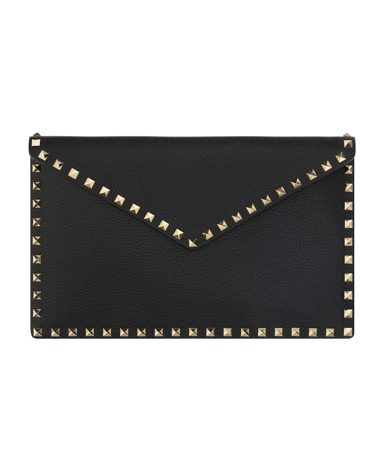 VALENTINO Large Flat Pouch Handbag with Rockstud Details