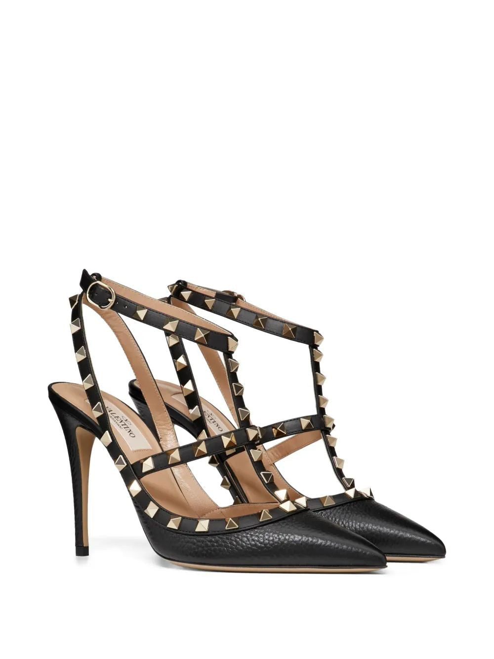 VALENTINO Ankle Strap Rockstud Pumps T. 100