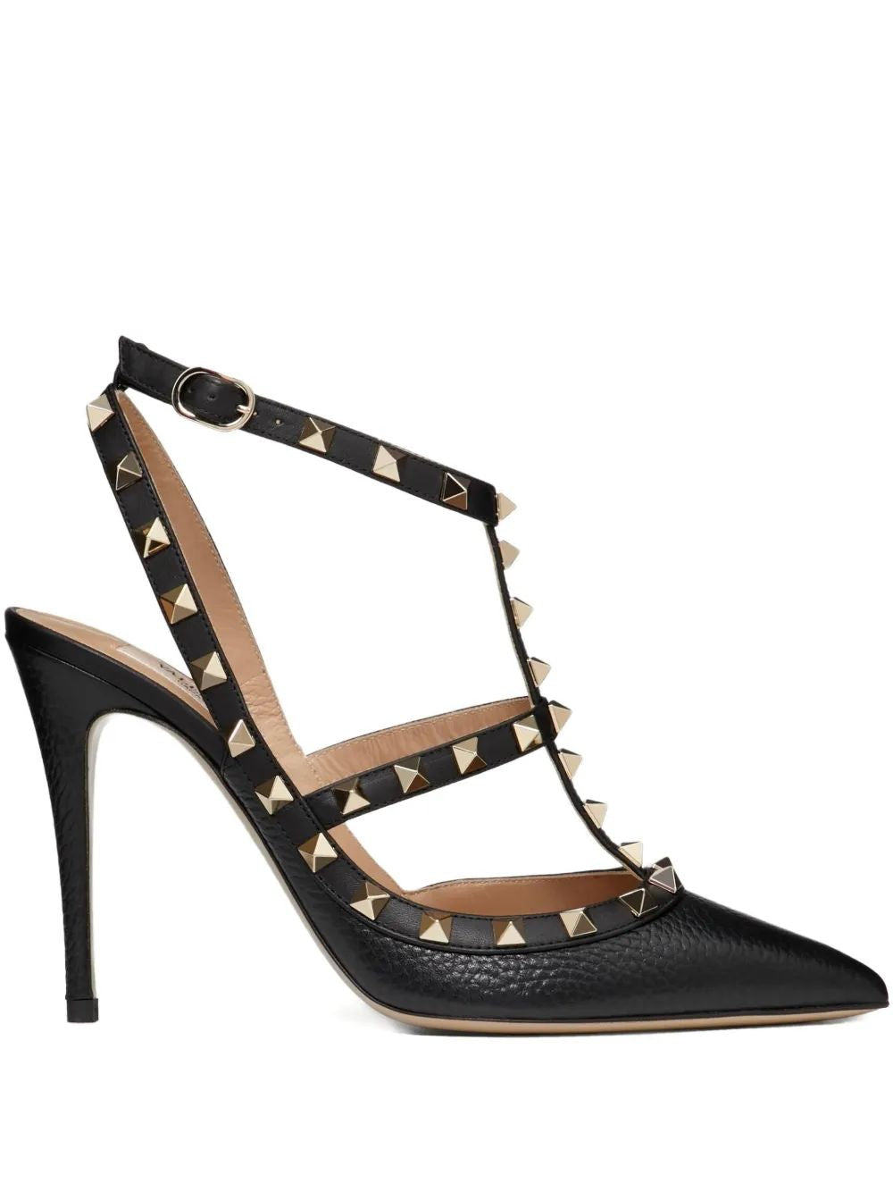 VALENTINO Ankle Strap Rockstud Pumps T. 100