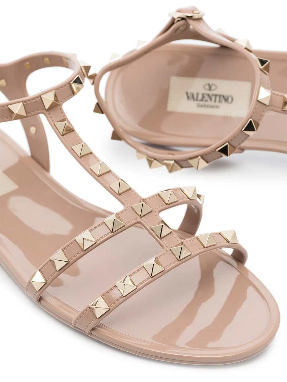 VALENTINO GARAVANI Rockstud Rubber Sandals with Adjustable Straps - Women’s Fashion Footwear