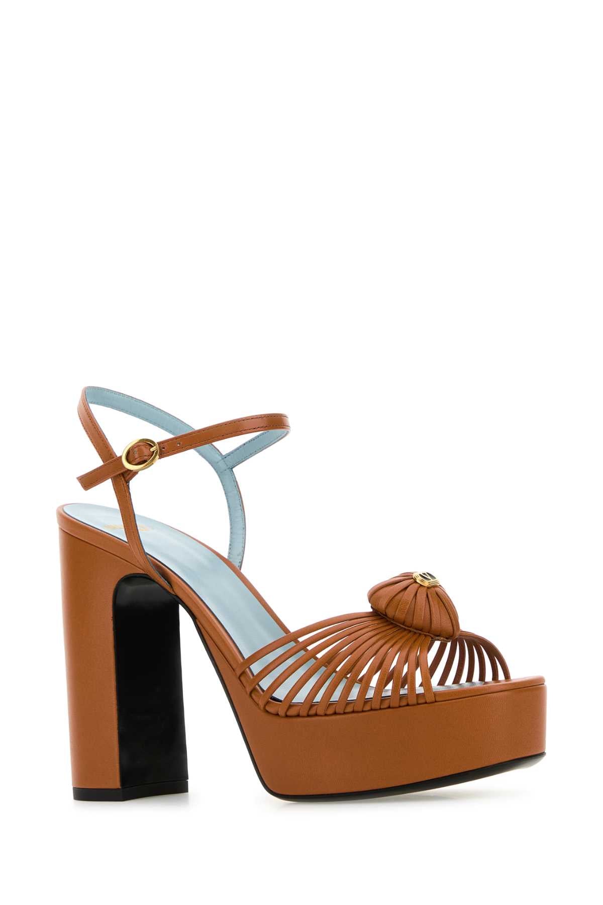 VALENTINO GARAVANI Signature Logo Leather Sandals for Women