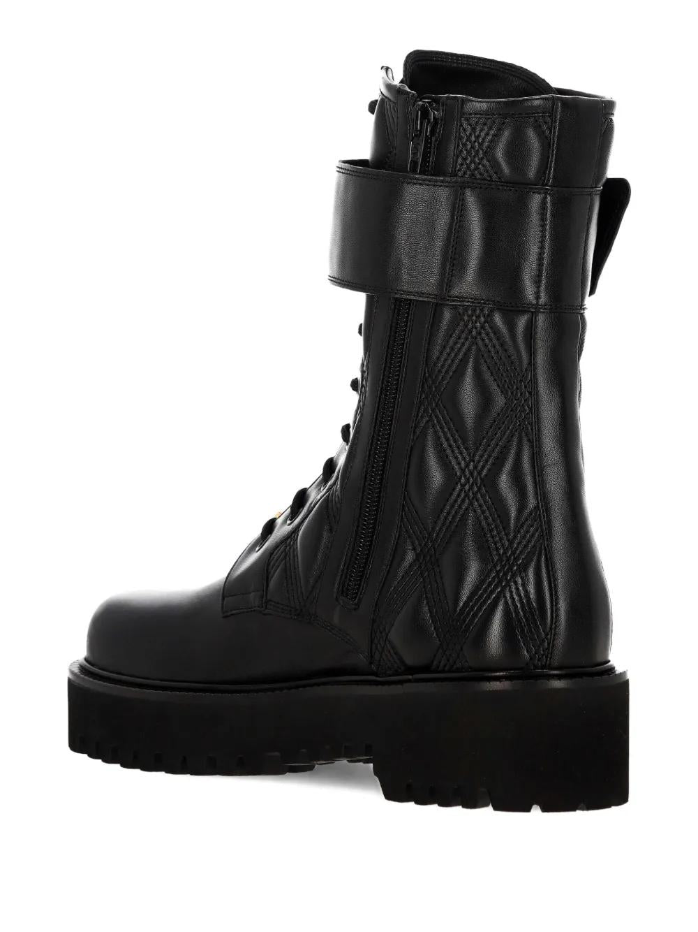 VALENTINO GARAVANI Leather Combat Boots for Women - FW25