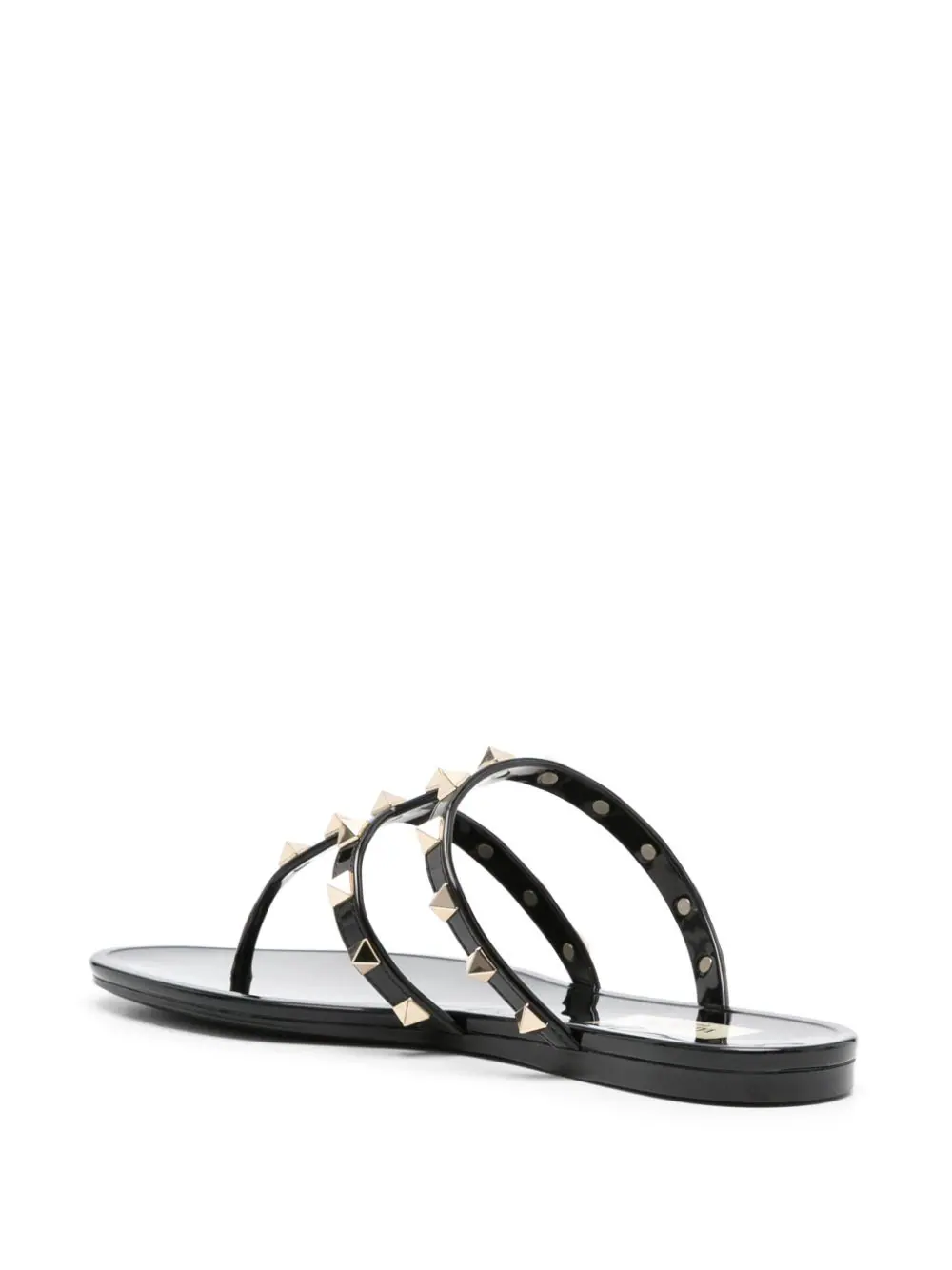 VALENTINO GARAVANI Rockstud Mini Sandals with Lace Pattern Sole - 5mm Heel