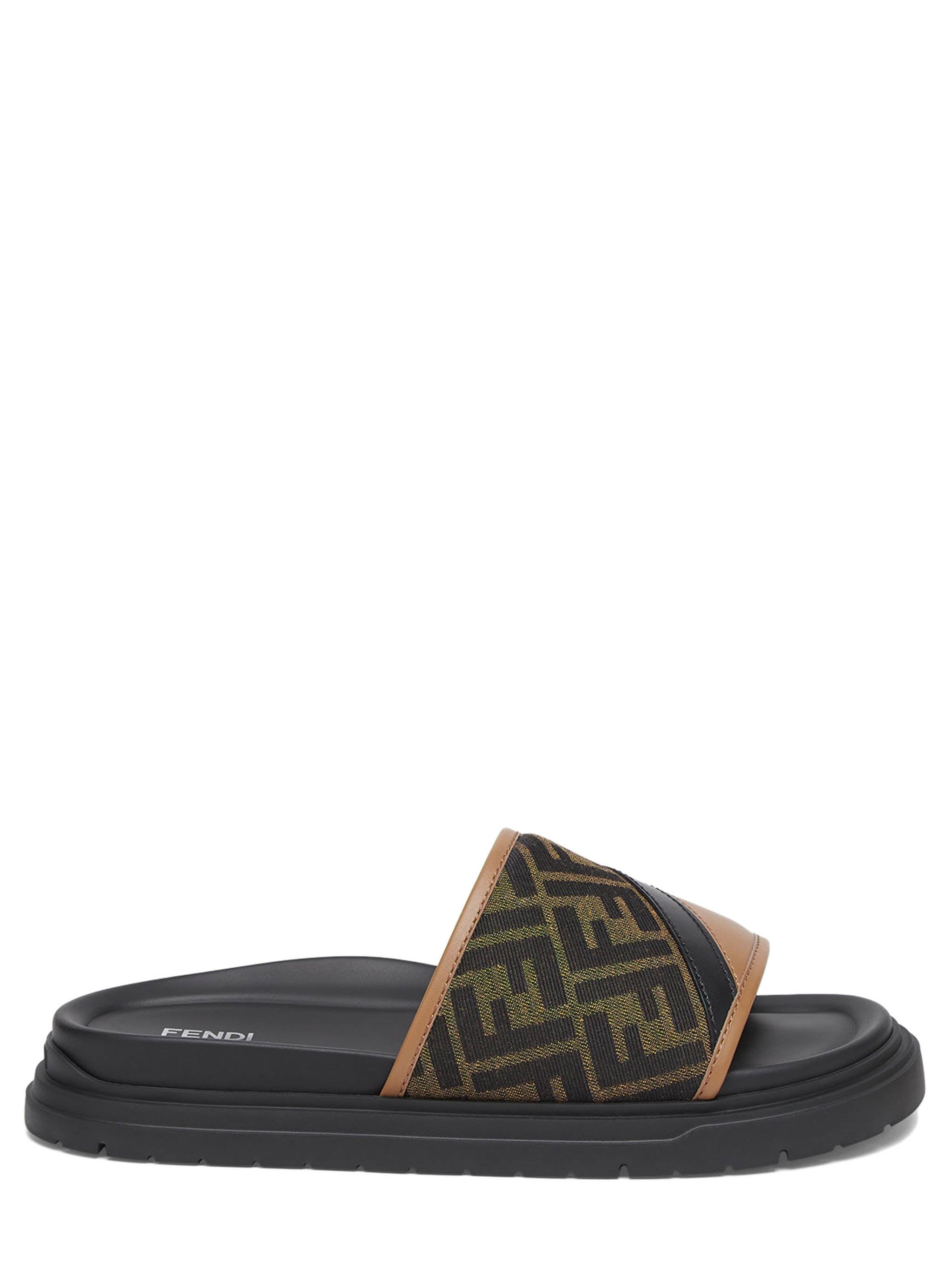 FENDI Diagonal Slide Sandals for Men