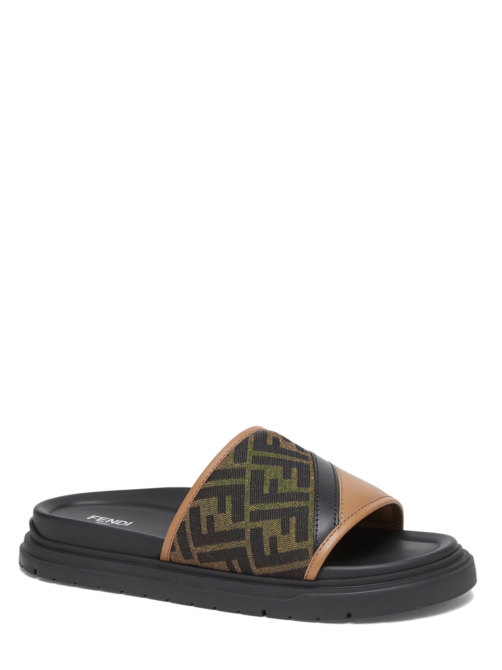 FENDI Diagonal Slide Sandals for Men
