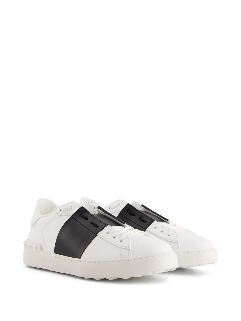 VALENTINO Open Design Leather Sneakers for Men