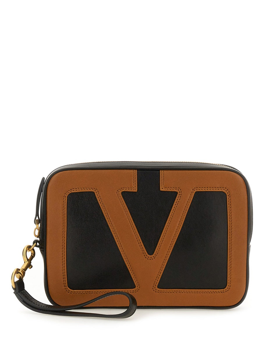 VALENTINO GARAVANI Mini Nappa Leather Pouch Handbag