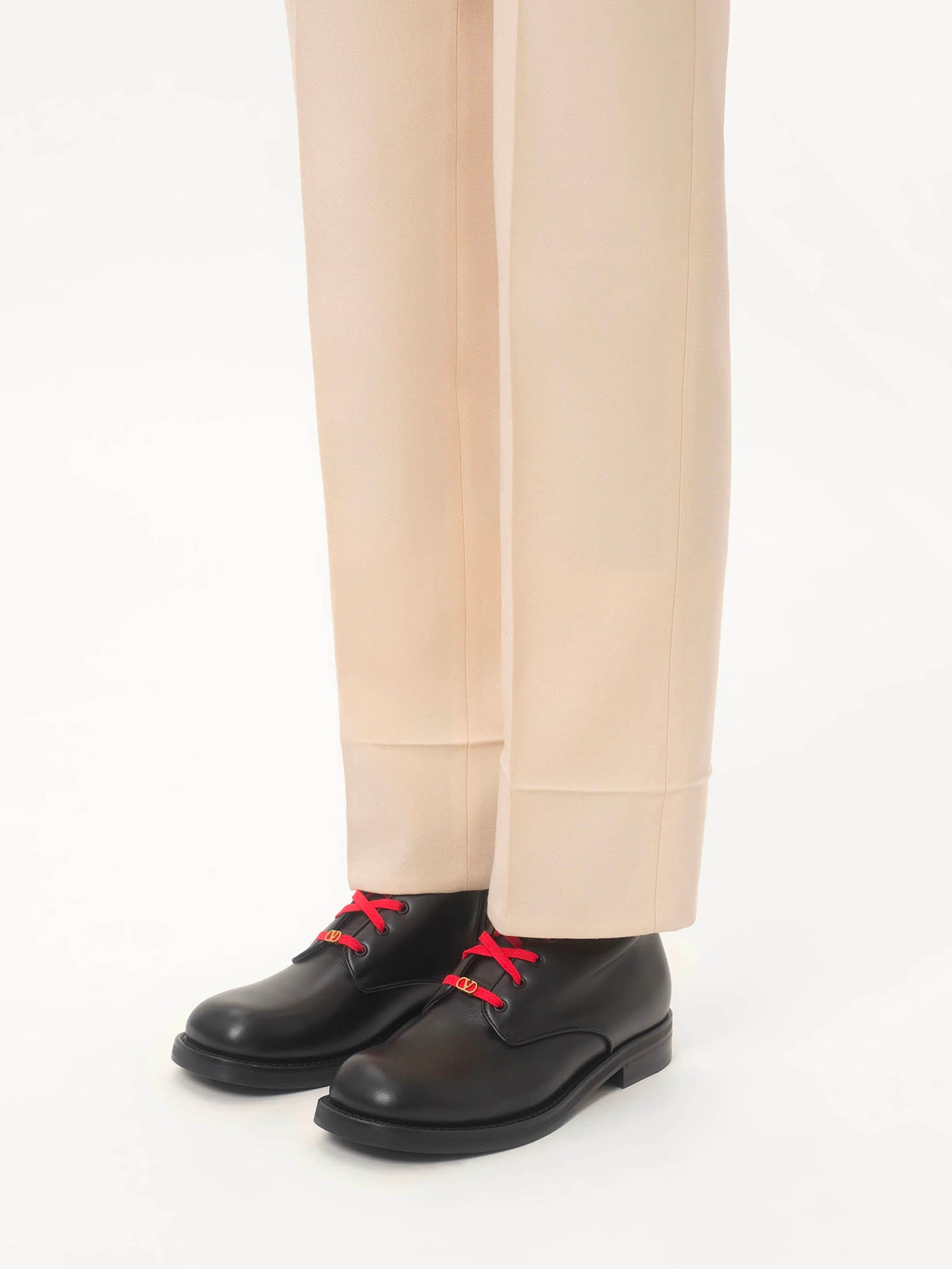 VALENTINO GARAVANI Premium Calfskin Ankle Boots for Men