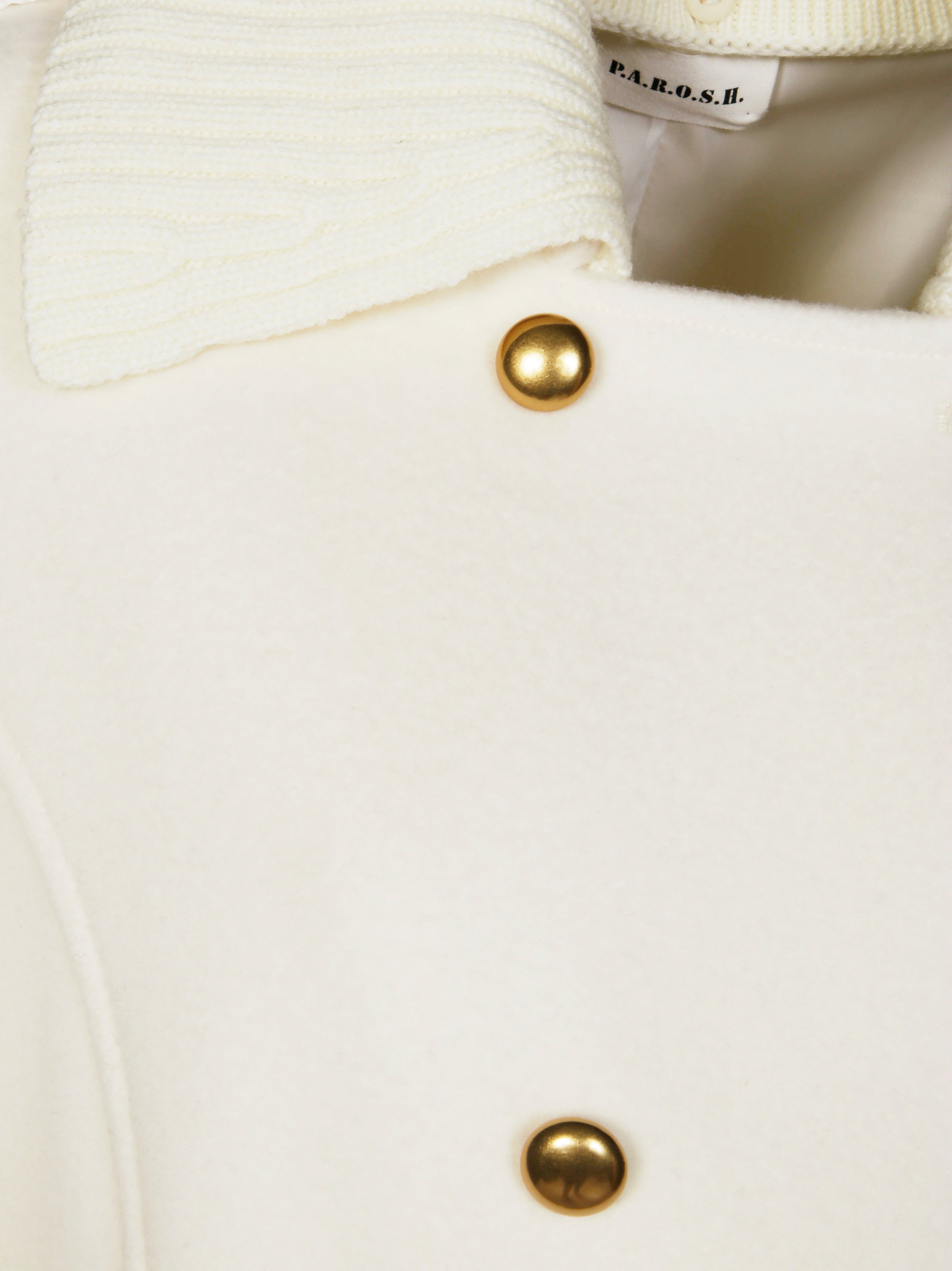 PAROSH Men's Dual Button Leak Jacket with Belt