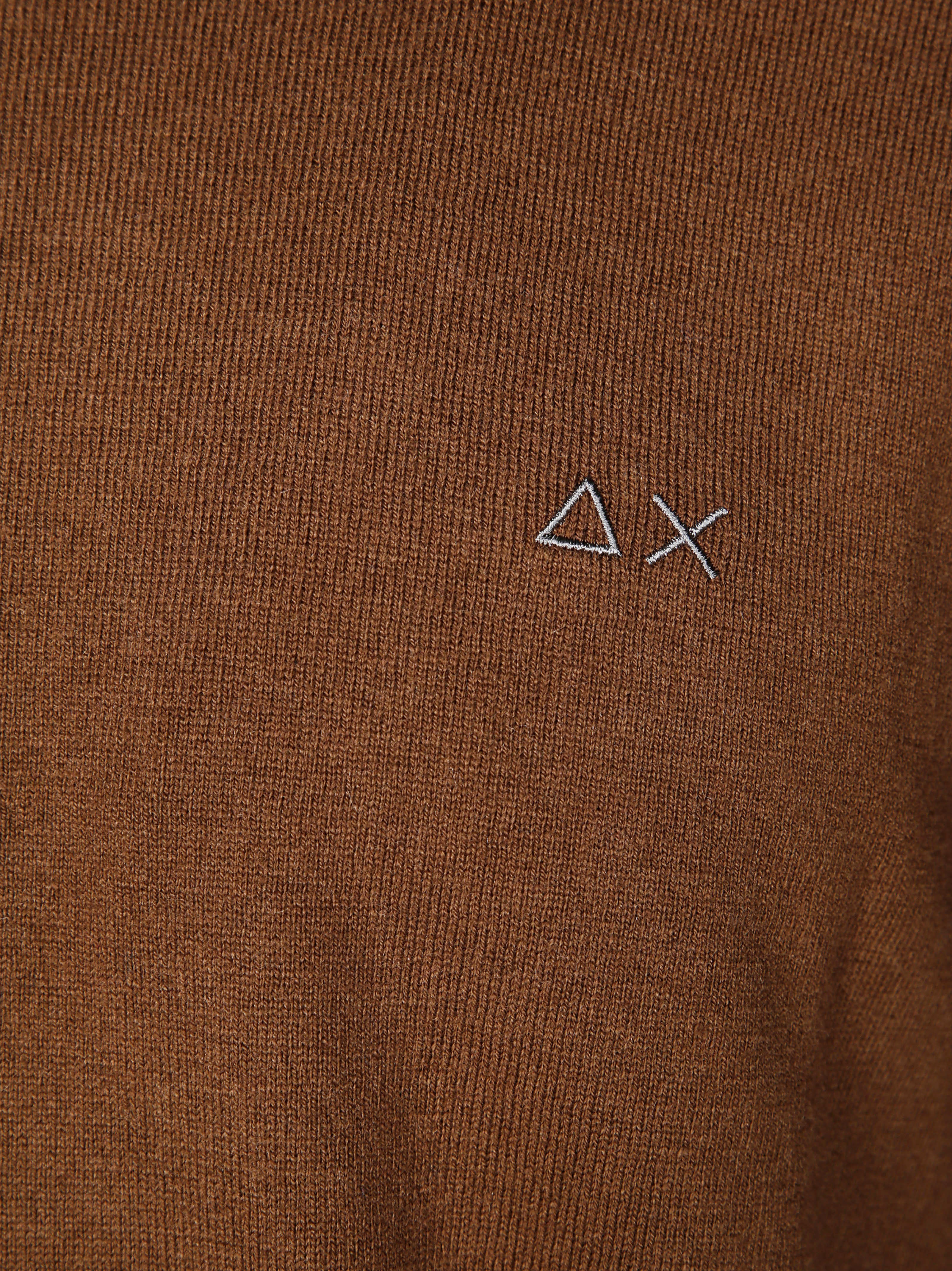 SUN 68 Classic Crewneck Sweater with Contrast Patches for Women